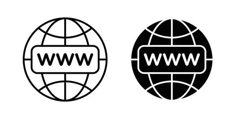 Website icon collection in black, Line icons, flat symbols Stock Illustration