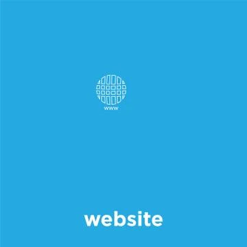 Website icon isolated on blue background Stockillustratie
