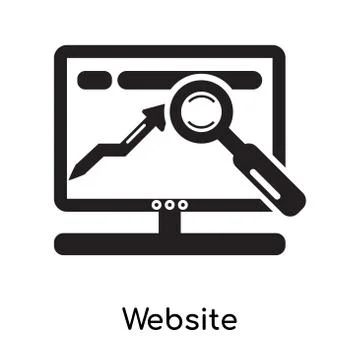 Website icon isolated on white background Free Stock Illustration