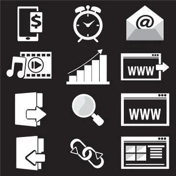 Website Icon set Stock-Illustration