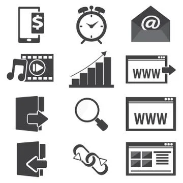 Website Icon set Иллюстрация