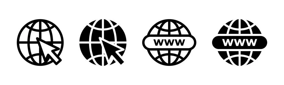 Website icon set. Web link symbol. Internet connection vector illustration... Stockillustratie