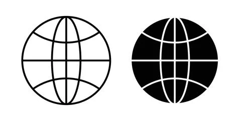 Website icon. Style is flat and line symbol Stock Illustration