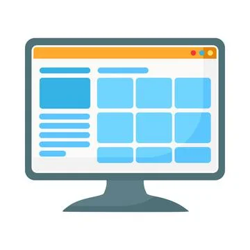 Website icon symbolizing web page, online platform, internet browsing 스톡 일러스트