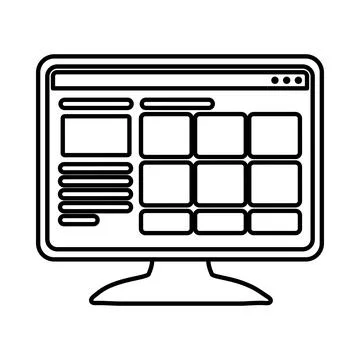 Website icon symbolizing web page, online platform, internet browsing Stock Illustration