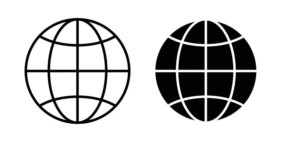 Website icon thin line and clipart style vector set 스톡 일러스트