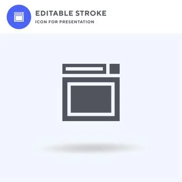 Website icon vector, filled flat sign, solid pictogram isolated on white, log Stockillustratie
