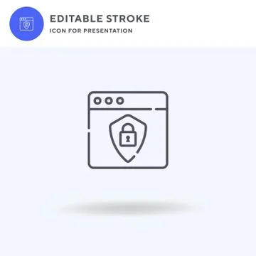 Website icon vector, filled flat sign, solid pictogram isolated on white, log Stock Illustration