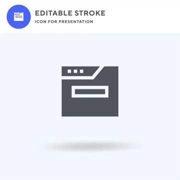 Website icon vector, filled flat sign, solid pictogram isolated on white, logo Stock Illustration