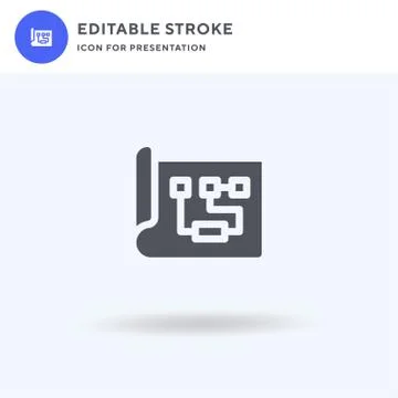 Website icon vector, filled flat sign, solid pictogram isolated on white, logo Stockillustratie