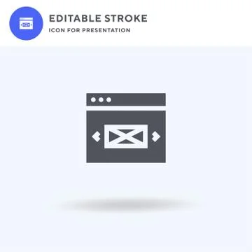 Website icon vector, filled flat sign, solid pictogram isolated on white, logo Stockillustratie