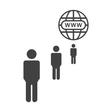 Website Icon Vector flat design style. Isolated on white background Stock Illustration