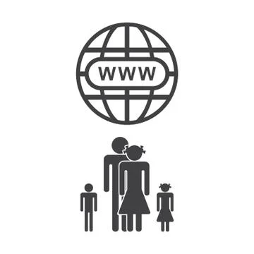 Website Icon Vector flat design style. Isolated on white background 스톡 일러스트