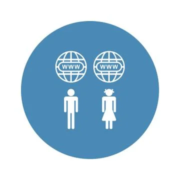 Website Icon Vector flat design style 스톡 일러스트