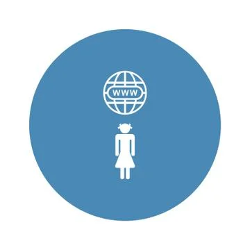 Website Icon Vector flat design style Stock Illustration