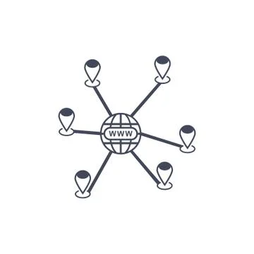 Website Icon Vector flat design style Stock Illustration