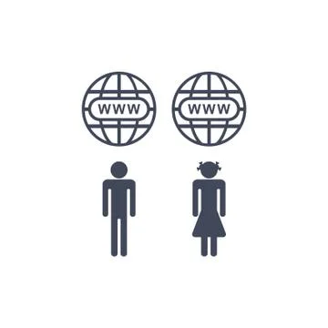 Website Icon Vector flat design style Stock Illustration