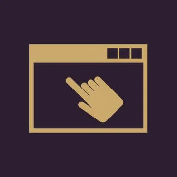 The website icon. WWW and browser, development, seo, website symbol. UI. Web Stockillustratie