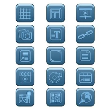 Website icons Illustrazione stock
