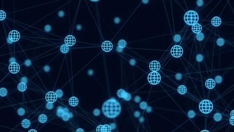 Website Icons Network Technology Background Stock Footage 334877963