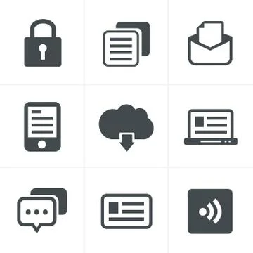 Website Icons Set, Vector Design Stock Illustration