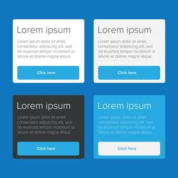 Website infobox template for web blue Stock Illustration