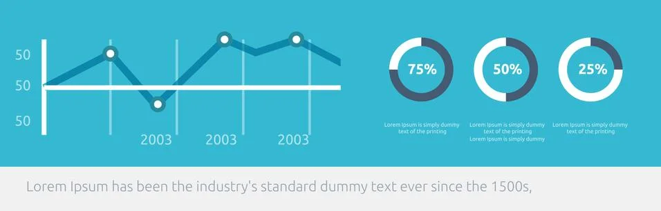 Website Infographic Chart Design Flat Stock Illustration