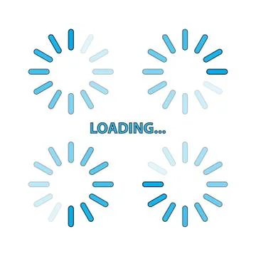 Website information loading circle icon Stock Illustration