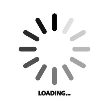 Website information loading circle icon Stock Illustration