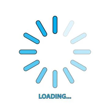 Website information loading circle icon Stock Illustration