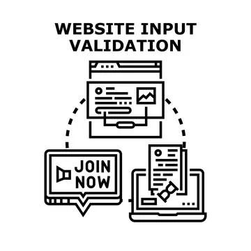 Website input validation concept for data security イラスト素材