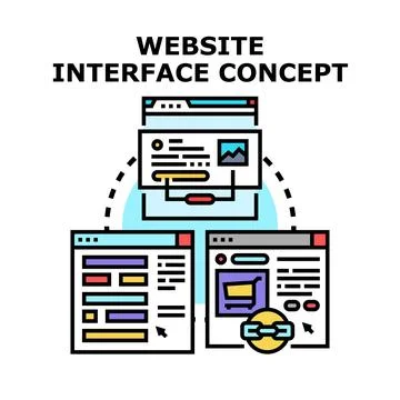 Website interface concept for developing user experience Stock-Illustration