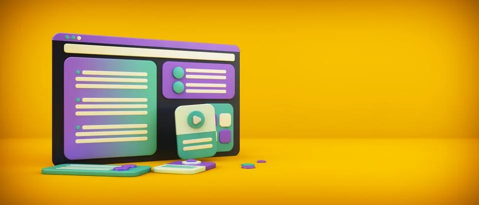Website interface design concept Illustrazione stock