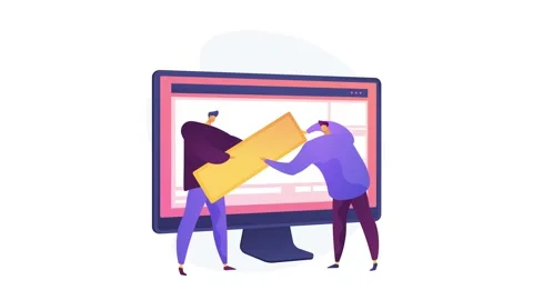 Website interface development planning 4K loop animation Stock Footage 132925135