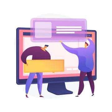 Website interface development planning vector concept metaphor. Illustrazione stock