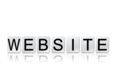 Website Isolated Tiled Letters Concept and Theme Illustrazione stock