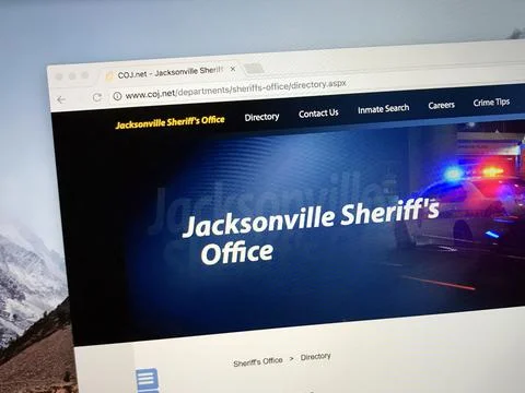 Website of The Jacksonville Sheriff's Office Stock Photos
