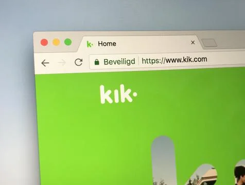 Website of Kik Messenger Stock Photos