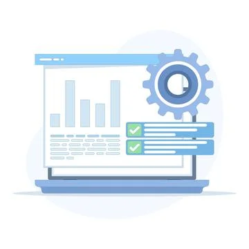 Website KPI metrics vector, quality improvement icon Illustrazione stock