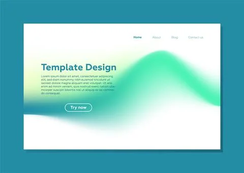 Website landing page design template. Gradient background Stock Illustration