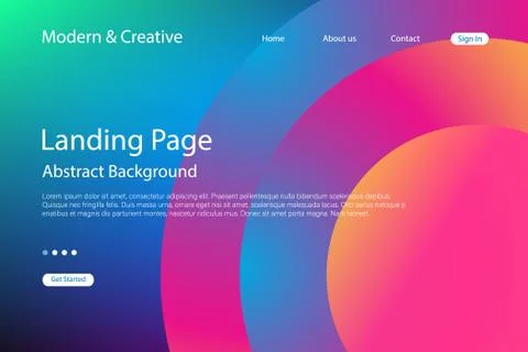 Website Landing Page Template Stock Illustration