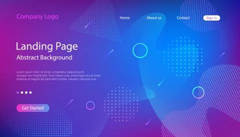 Website Landing Page Template Stock Illustration