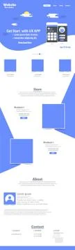 Website landing page vector template design Stock Illustration