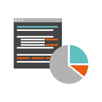 Website language chart pie イラスト素材