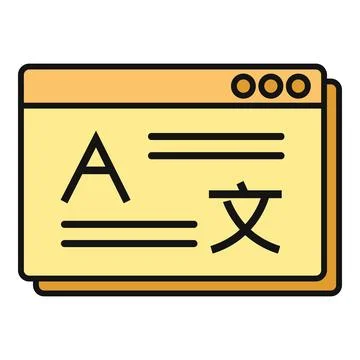 Website language translating content between different languages 库存插图