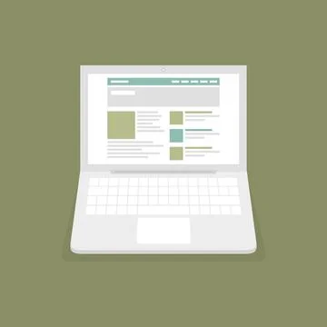 Website on laptop Stock Illustration