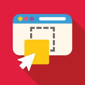 Website layout being customized with drag and drop feature Ilustração Stock