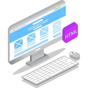 Website layout create icon vector web page design Stock Illustration