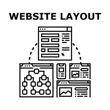 Website layout design developing programming concept イラスト素材