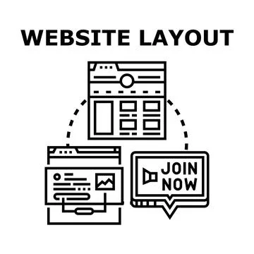 Website layout developing concept for web design Stock Illustration